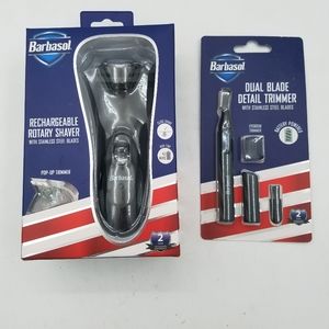 COPY - Barbasol Rechargeable Rotary Shaver & Dual Blade Detail Trimmer Set.
